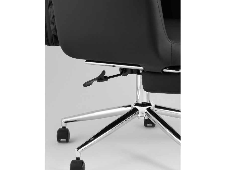 Кресло руководителя TopChairs Solid NC с оттоманкой черный