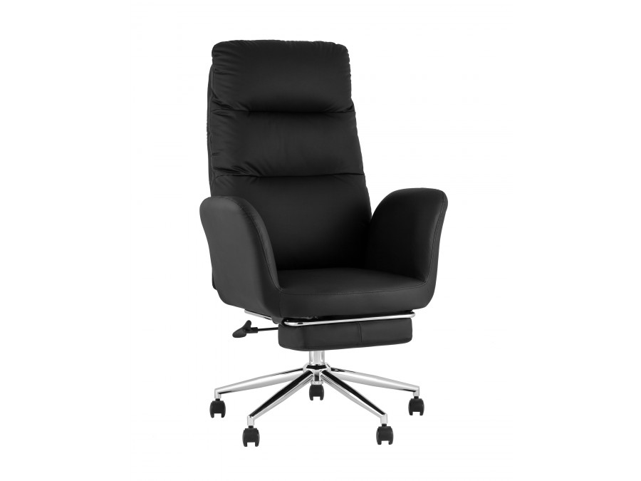 Кресло руководителя TopChairs Solid NC с оттоманкой черный