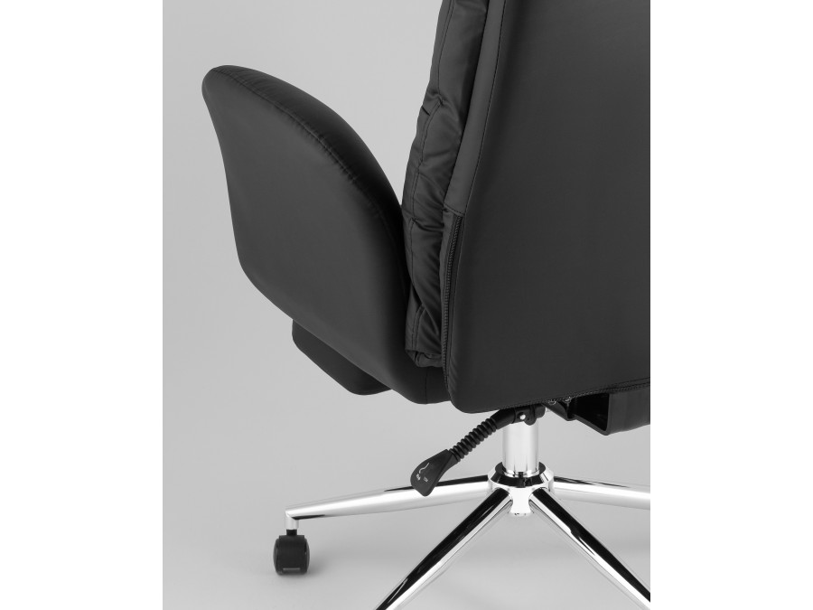 Кресло руководителя TopChairs Solid NC с оттоманкой черный