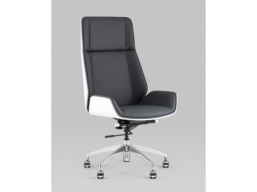 Кресло руководителя TopChairs Crown SN серо-голубой