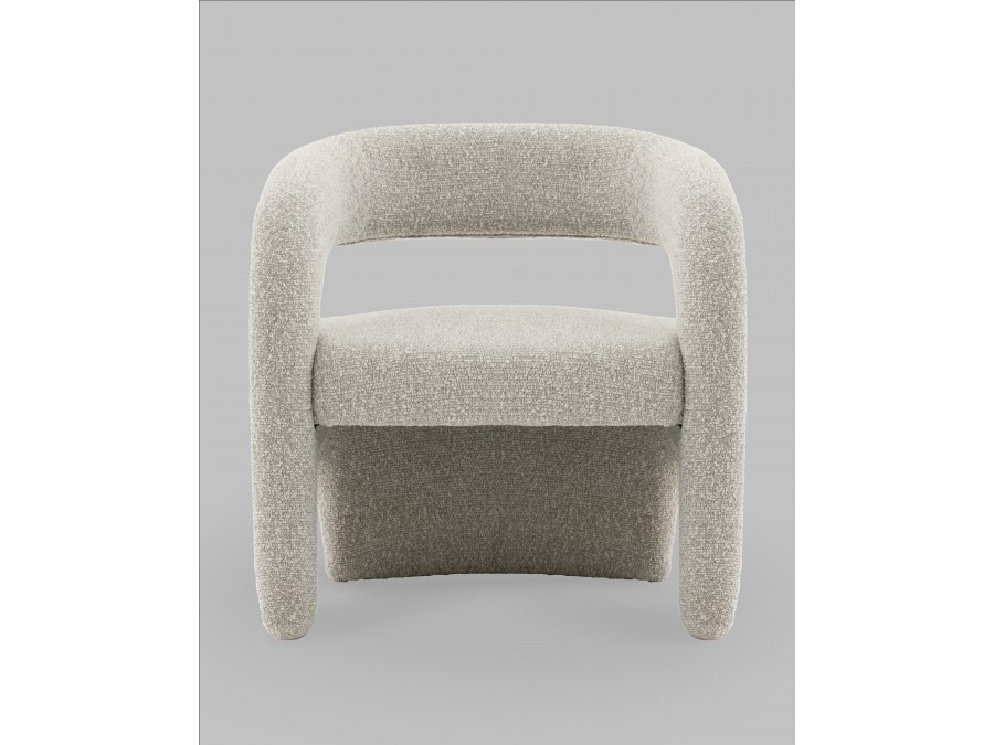 Кресло лаунж Bones серебристый