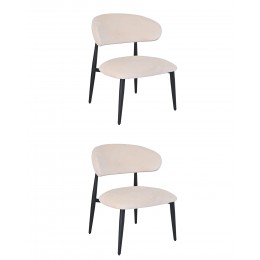 Кресло лаунж Ayla молочный 2 шт.