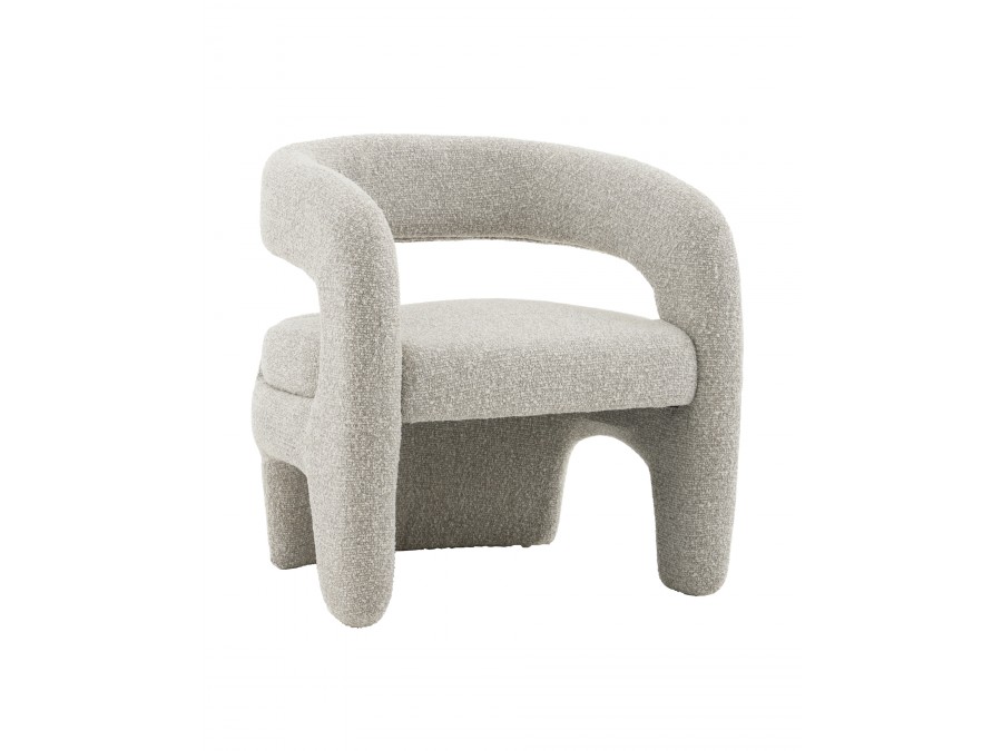 Кресло лаунж Bones серебристый