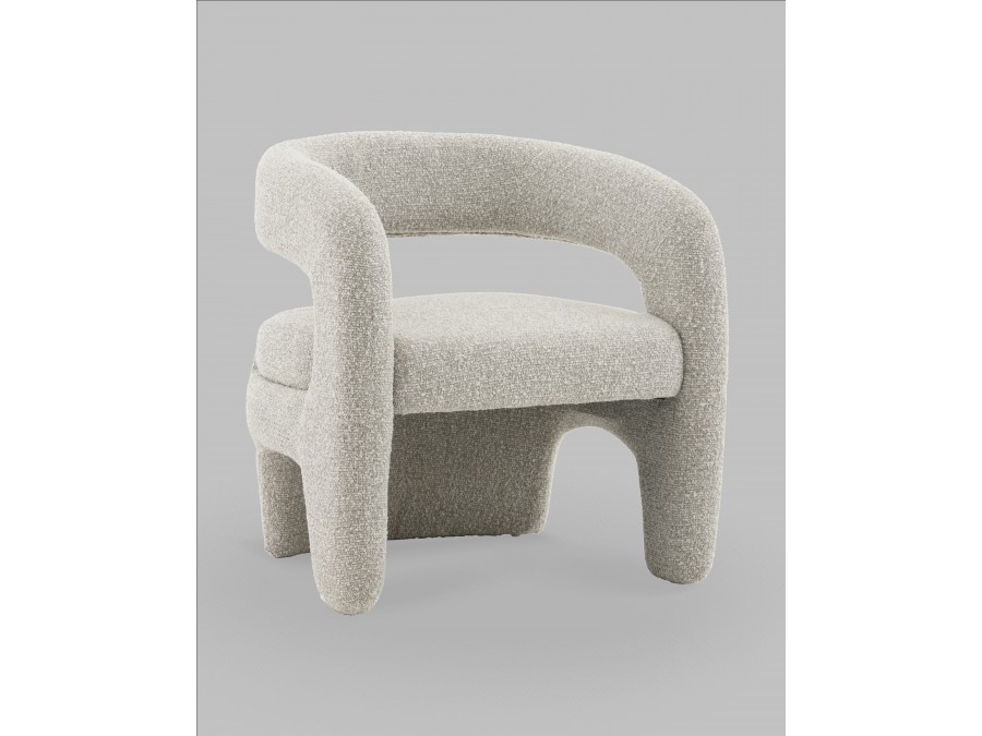 Кресло лаунж Bones серебристый