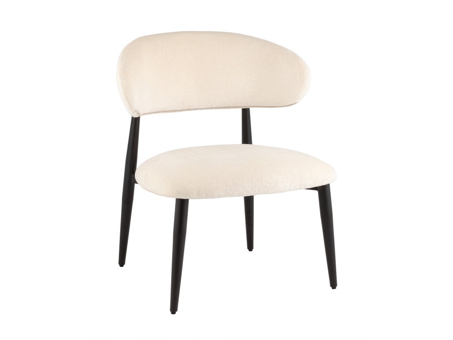 Кресло лаунж Ayla молочный