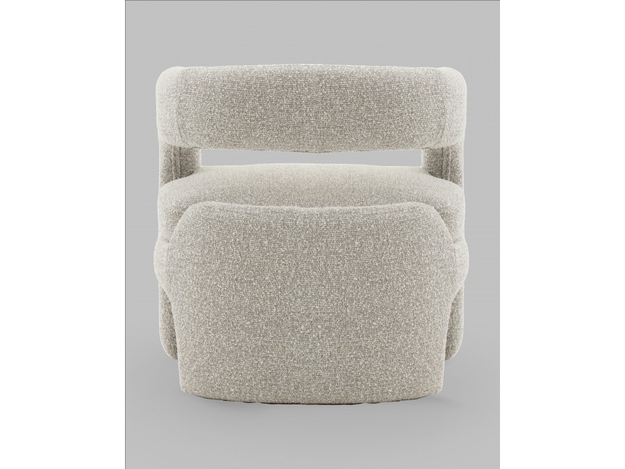 Кресло лаунж Bones серебристый