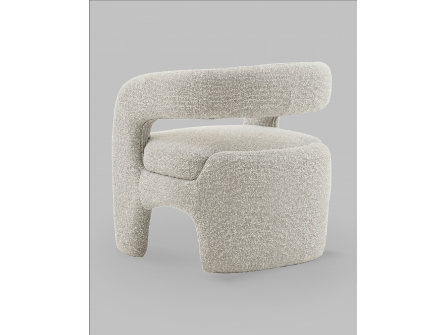 Кресло лаунж Bones серебристый