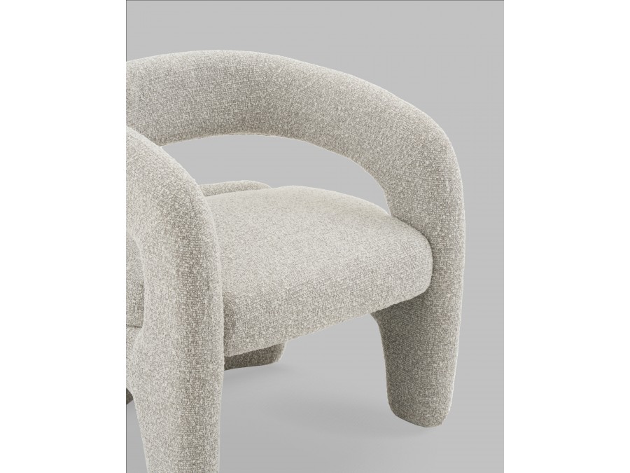 Кресло лаунж Bones серебристый