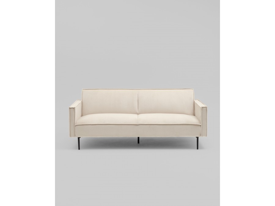 Диван прямой Кассель велюр рельефный молочный