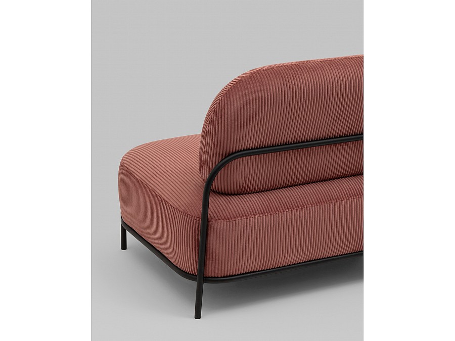 Диван Стоун велюр рельефный коралловый