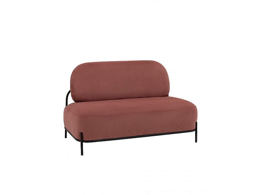 Диван Стоун велюр рельефный коралловый