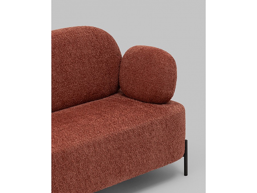 Диван Кэнди ткань букле коралловый