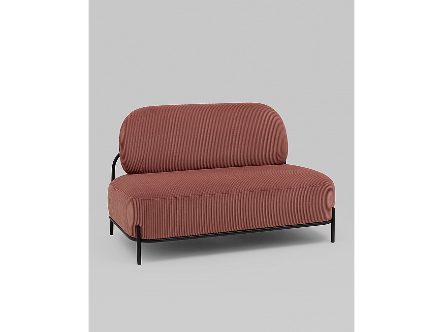 Диван Стоун велюр рельефный коралловый