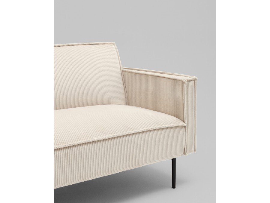 Диван прямой Кассель велюр рельефный молочный