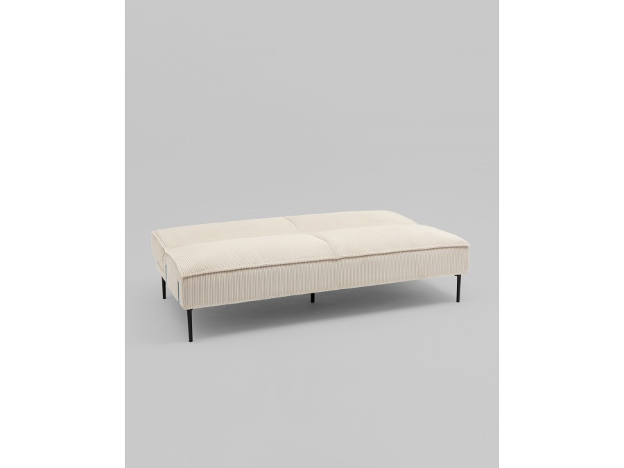 Диван прямой Кассель велюр рельефный молочный