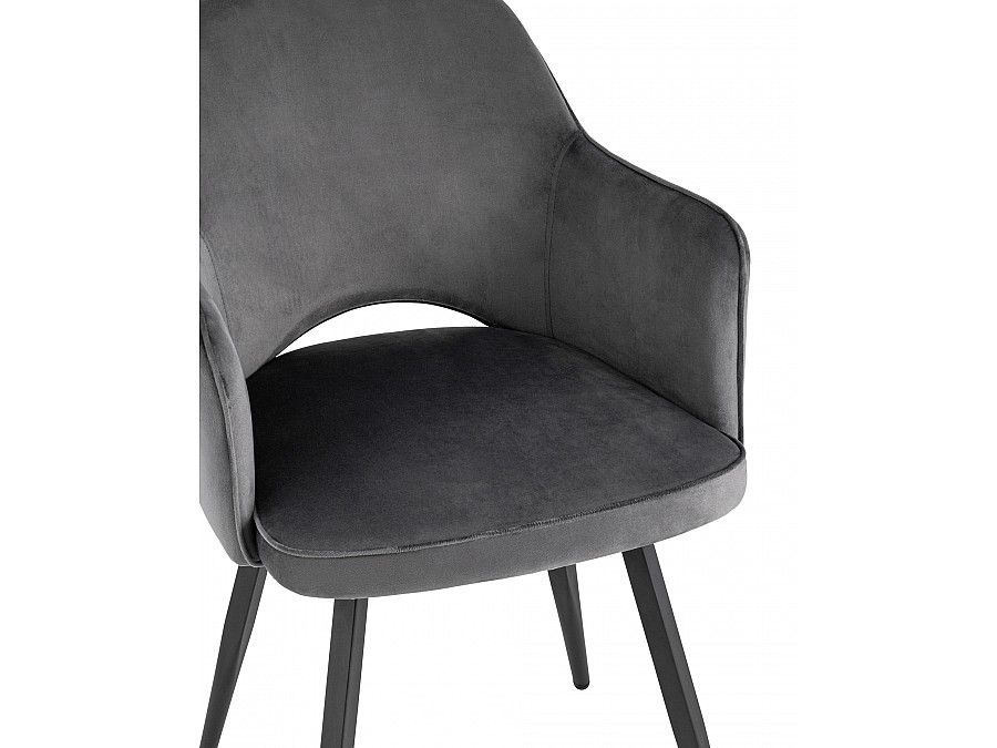 Стул Венера вращающийся велюр серый