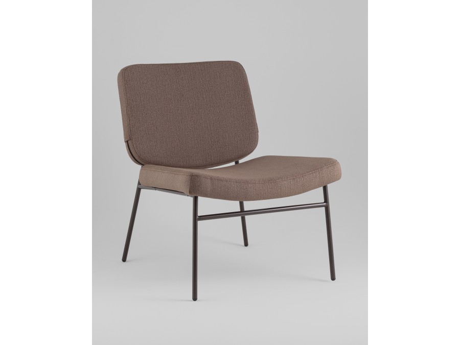 Кресло Эбигейл велюр коричневый, каркас серо-коричневый