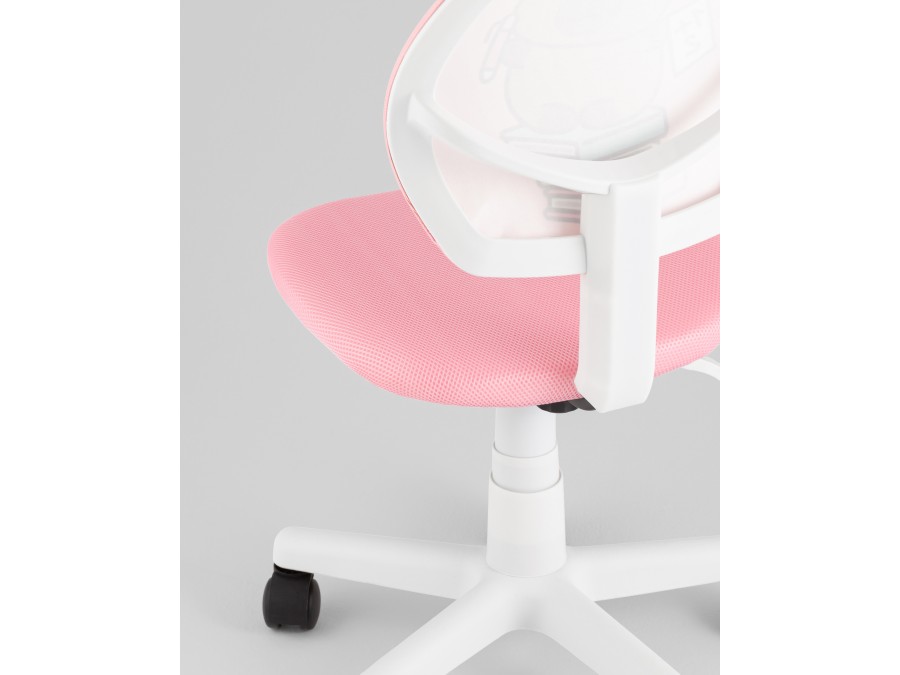Кресло ЛОЛО Study розовый пластик белый
