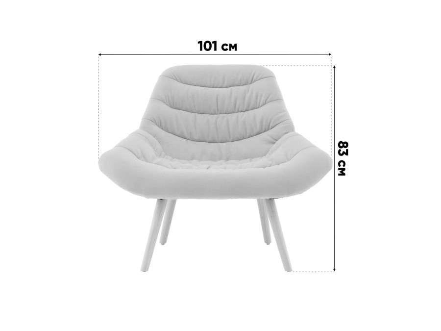 Кресло Олби Страйпс светло-серый