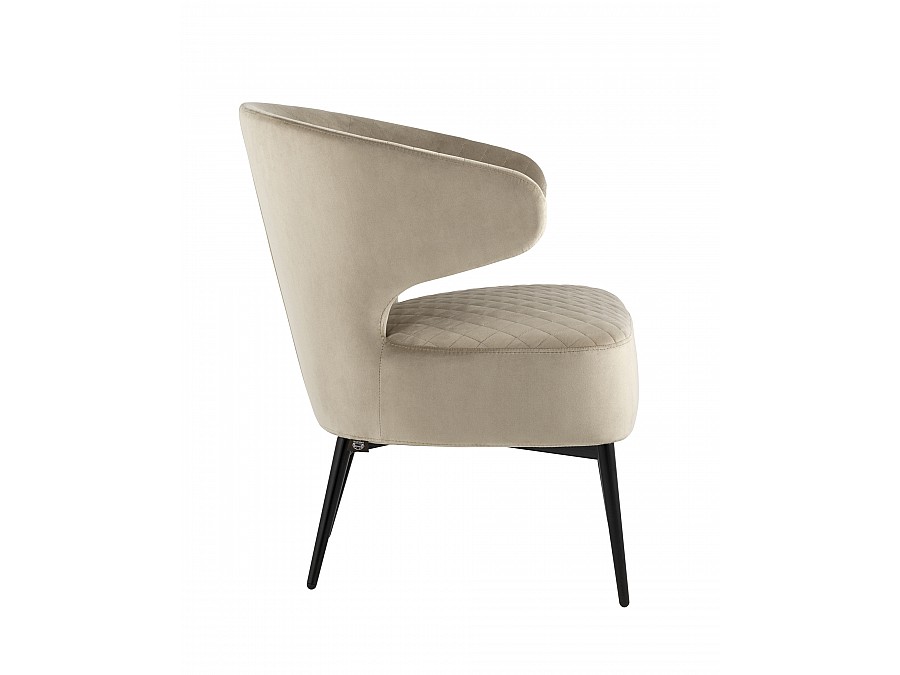 Кресло лаунж Royal велюр бежевый