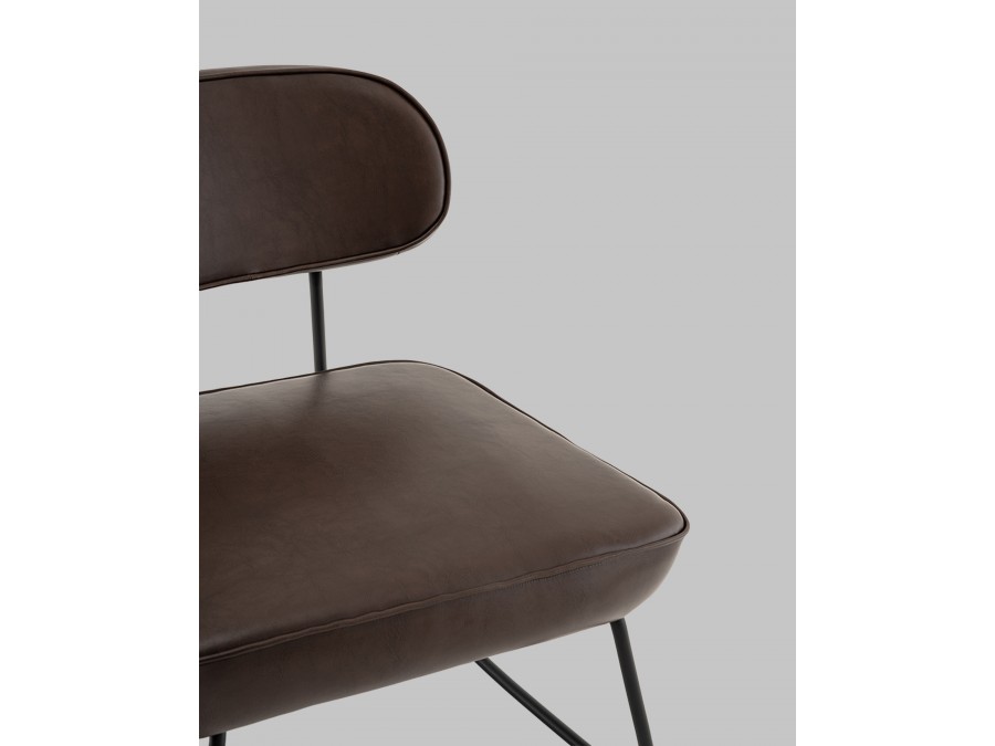 Кресло Kate new ткань экокожа коричневый