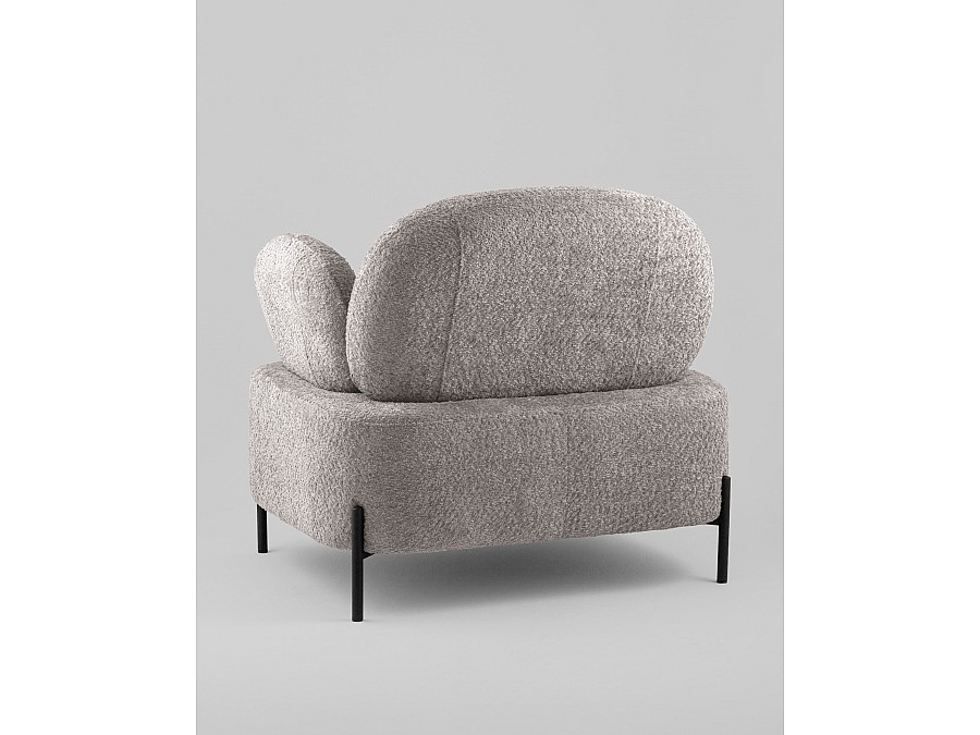 Кресло Кэнди ткань букле светло-серый