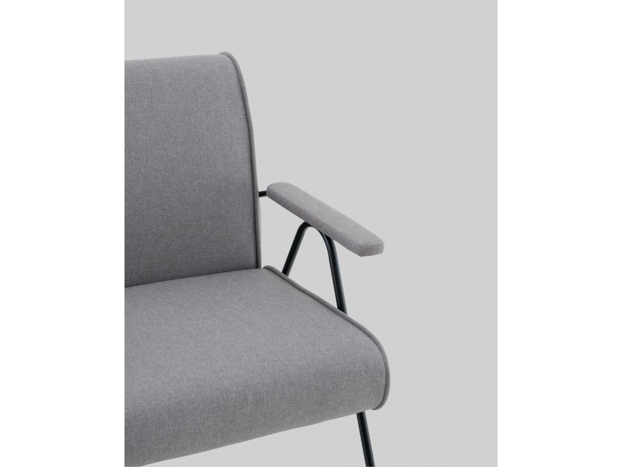 Кресло Эндино рогожка серый