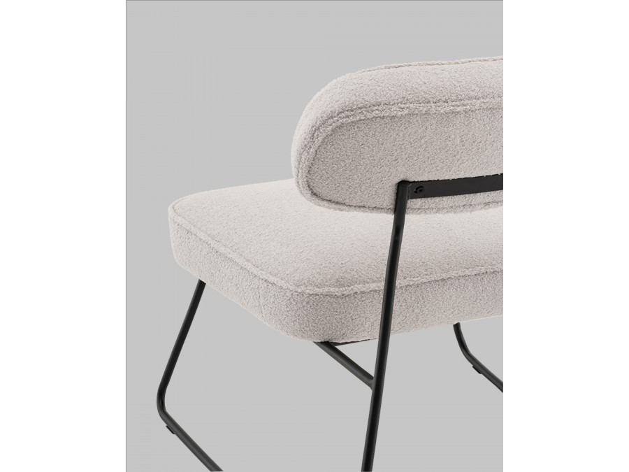 Кресло Kate new ткань букле светло-серый