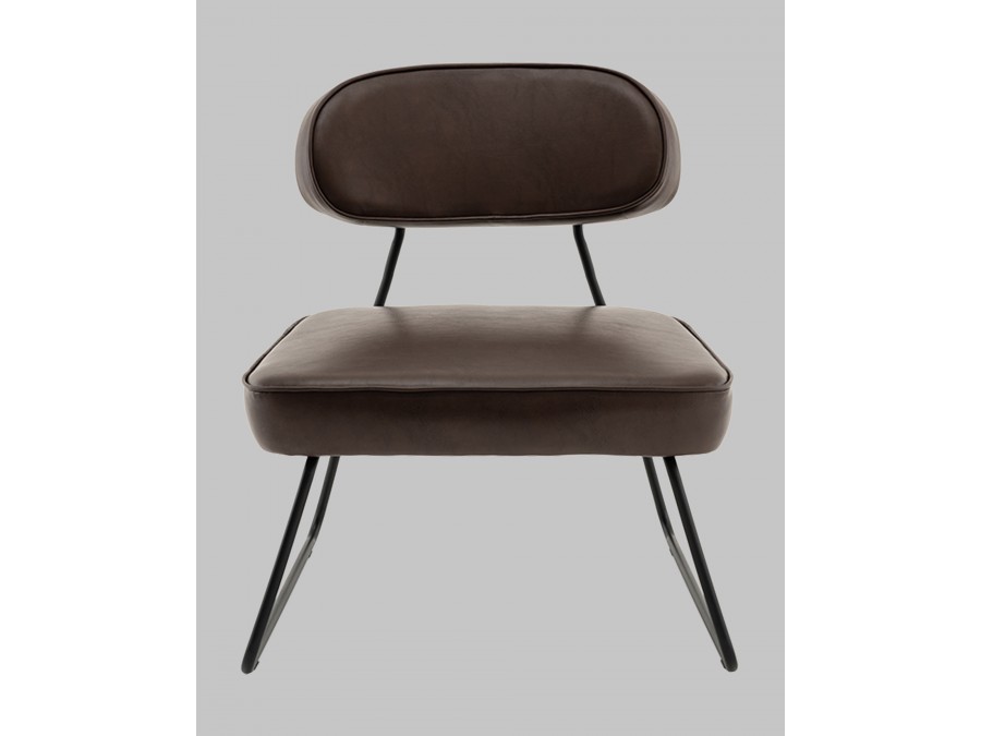 Кресло Kate new ткань экокожа коричневый