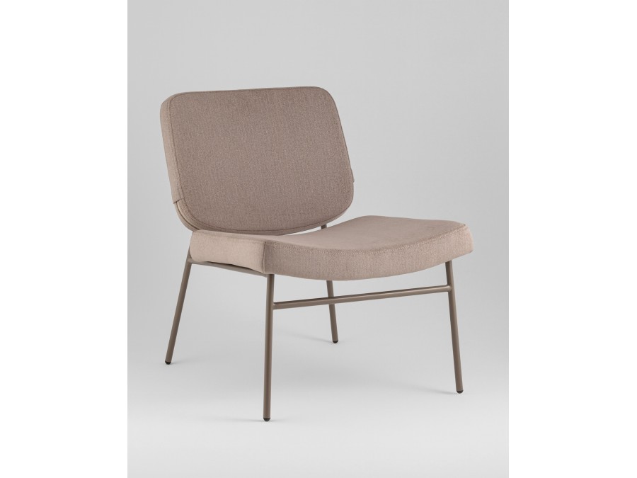 Кресло Эбигейл велюр бежевый, каркас бежево-серый