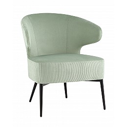 Кресло лаунж Royal Stripes велюр фисташковый