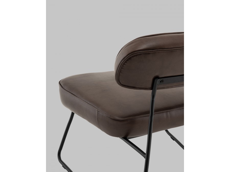 Кресло Kate new ткань экокожа коричневый