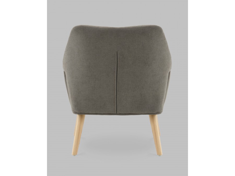 Кресло Харви серый деревянные ножки