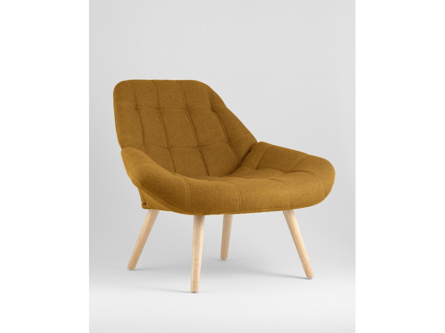 Кресло Олби Квадро горчичный