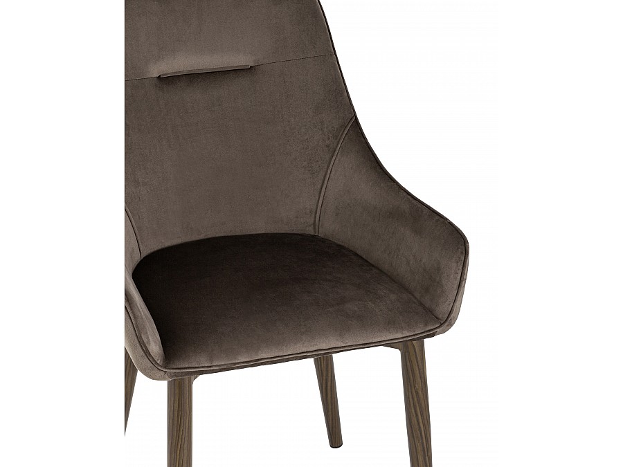 Стул Диана велюр коричневый