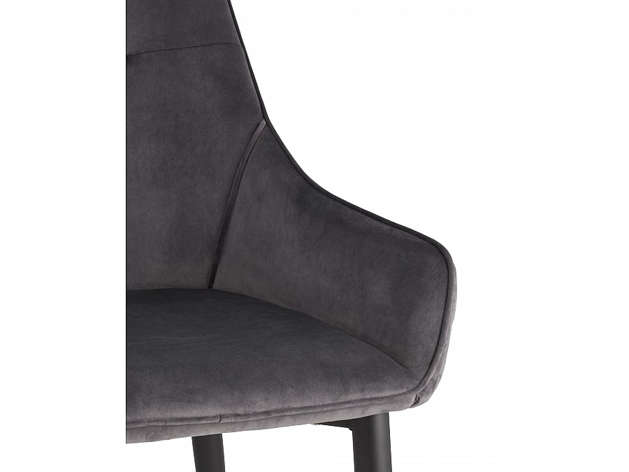 Стул Диана велюр серый