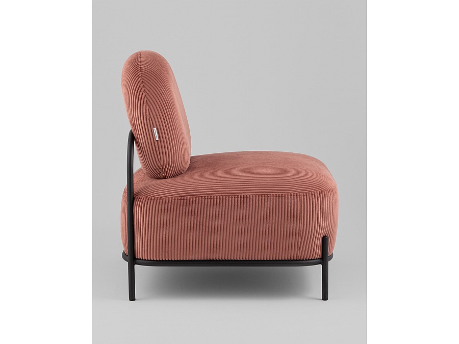 Кресло Стоун велюр рельефный коралловый