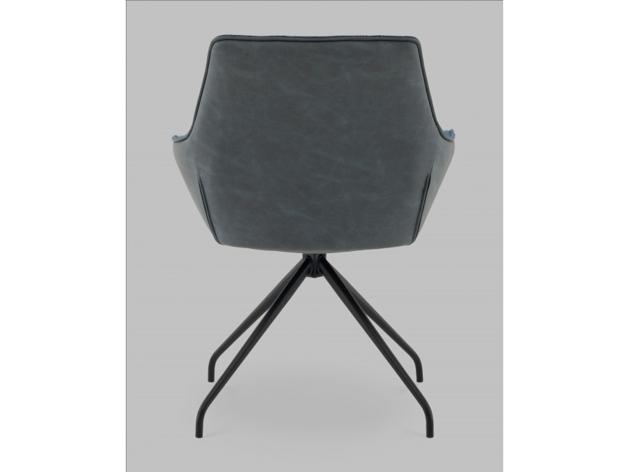 Кресло вращающееся Кимберли рогожка/замша синий