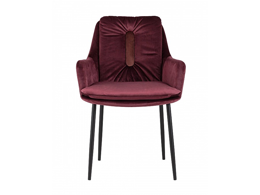 Кресло Саманта велюр бордовый