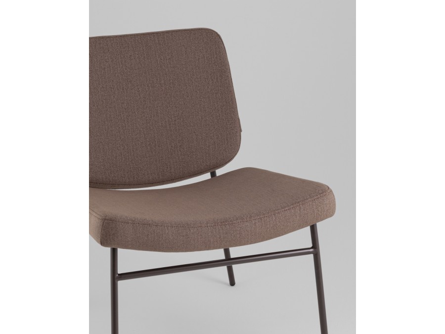 Кресло Эбигейл велюр коричневый, каркас серо-коричневый