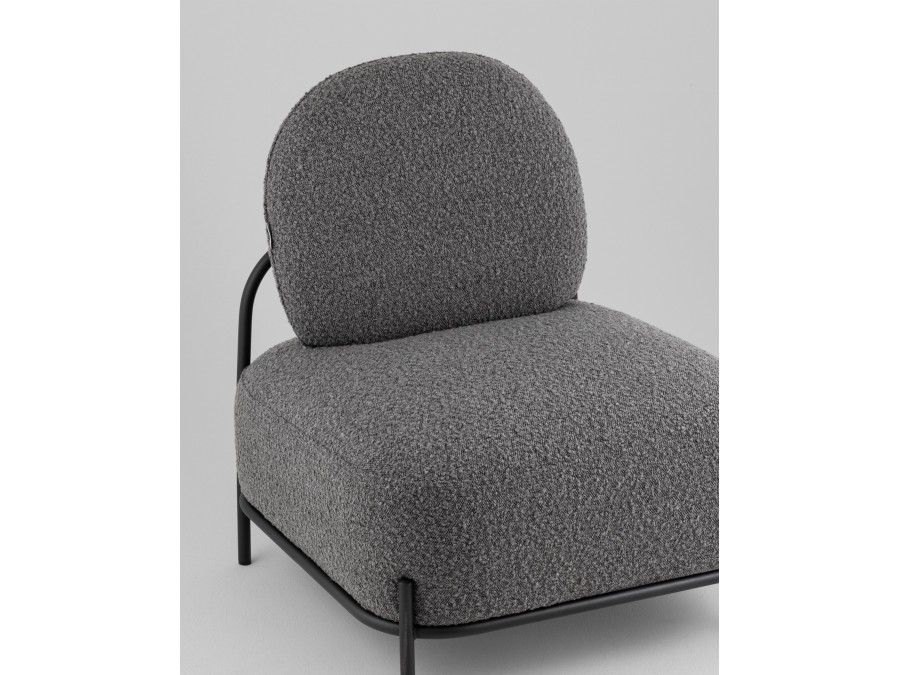 Кресло Стоун new ткань букле тёмно-серый