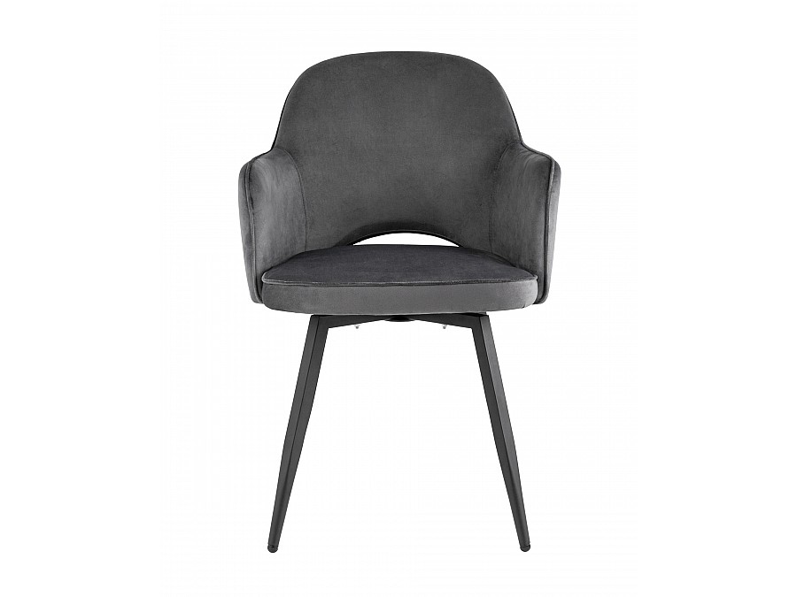 Стул Венера вращающийся велюр серый