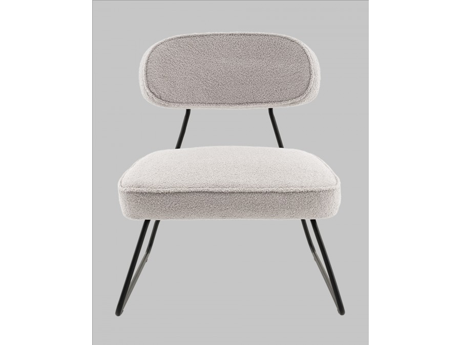 Кресло Kate new ткань букле светло-серый