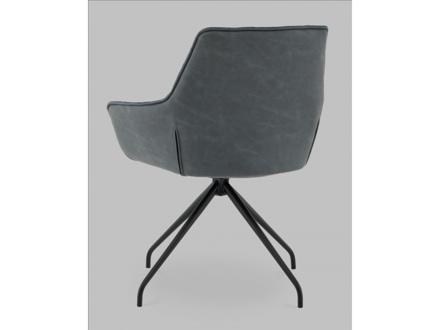 Кресло вращающееся Кимберли рогожка/замша синий