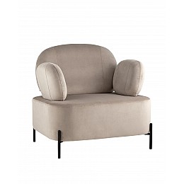 Кресло Кэнди с подлокотниками велюр светло-серый