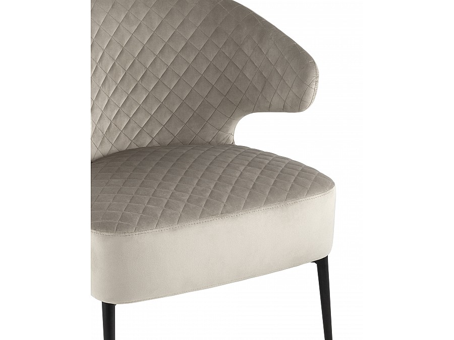 Кресло лаунж Royal велюр светло-серый