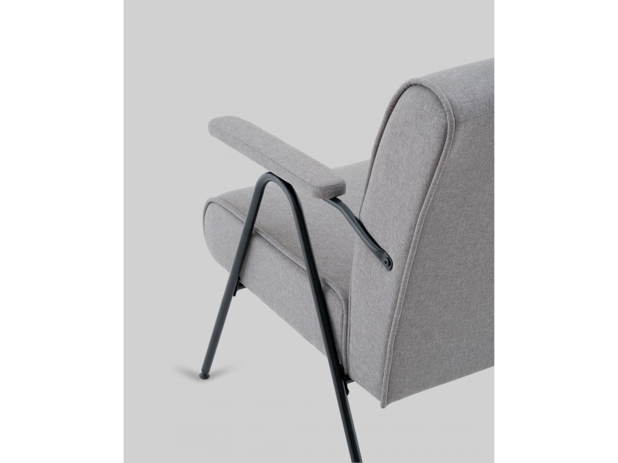 Кресло Эндино рогожка серый