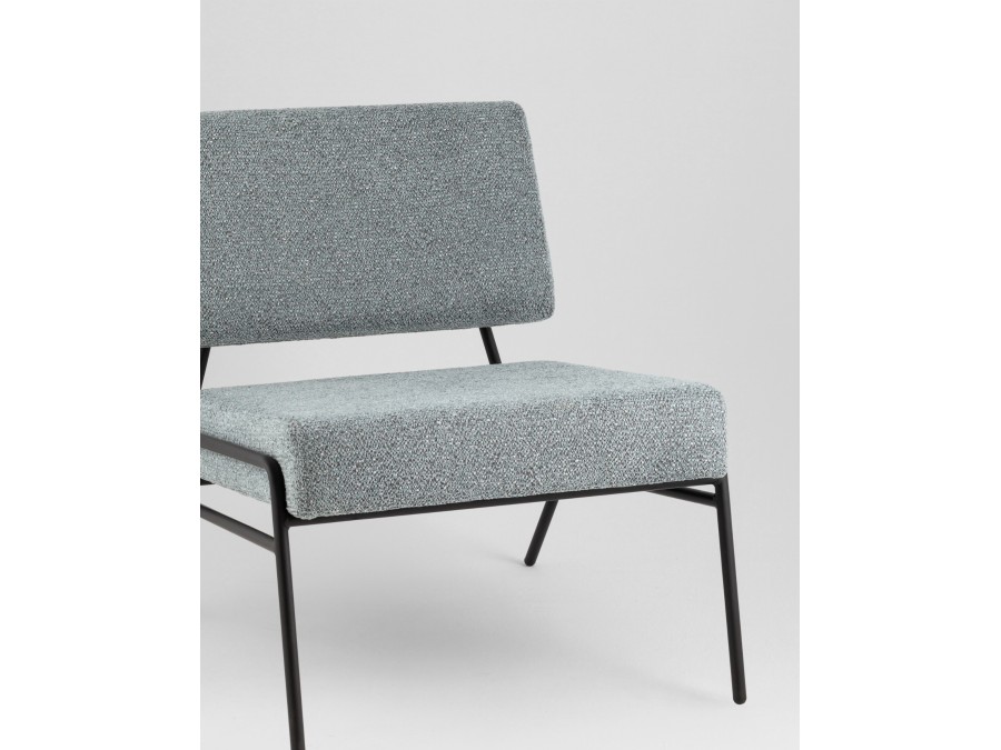 Кресло Теллинг шенилл серо-синий