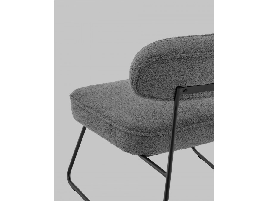 Кресло Kate new ткань букле темно-серый