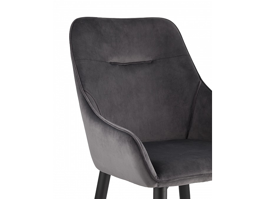 Стул Диана велюр серый